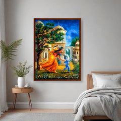 Picasoul - Artist - Krishna In Vrindavan - Framed Canvas