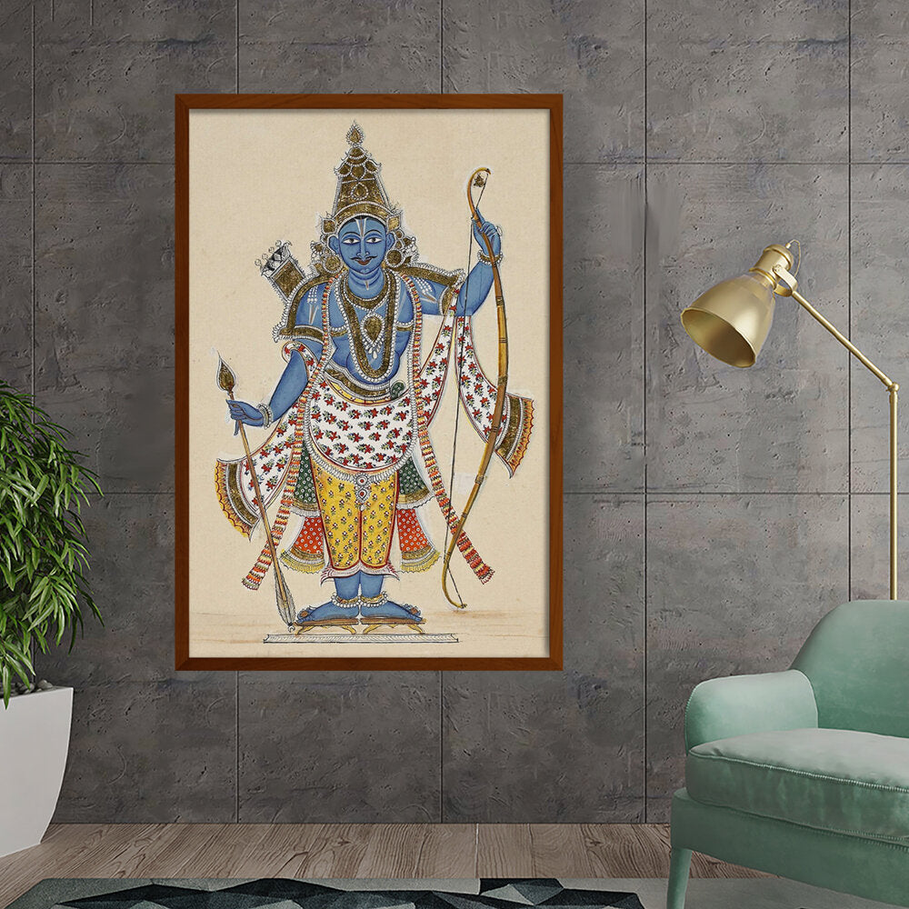 Picasoul - Artist - Rama Holding Arrows - Framed Canvas