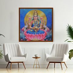 Picasoul - Artist - Lakshmi With A Kalasha - Framed Canvas