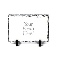 Rectangular Rock Personalized Photo Frame - Elegance in Stone