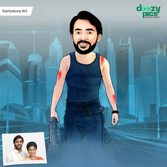 Saaho Caricature Art