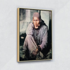 Sai-Baba-Color Photo- Canvas Float Frame-18"X24"