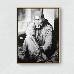 Sai-Baba-Original Photo- Canvas Float Frame-18"X24"