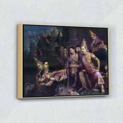 Sita-Bhumipravesh- Canvas Float Frame-18"X24"