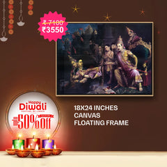 Sita-Bhumipravesh- Canvas Float Frame-18"X24"