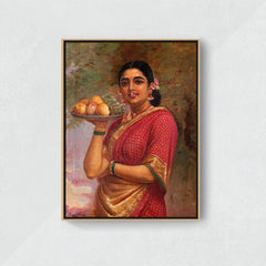 The Maharashtrian Lady - Canvas Float Frame-18"X24"