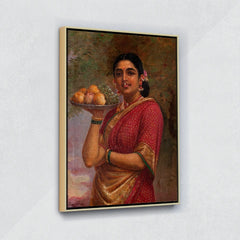 The Maharashtrian Lady - Canvas Float Frame-18"X24"