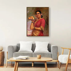 The Maharashtrian Lady - Canvas Float Frame-18"X24"