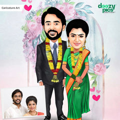 Wedding Couple Caricature