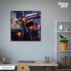 Avengers Thor as a Kid Caricature Art