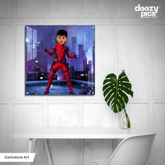 Avengers Deadpool as a Kid Caricature Art