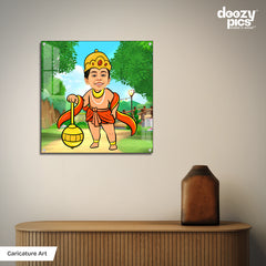 Hanuman as a Kid Caricature Art