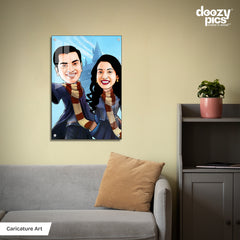 Harry Potter Couple Caricature Art