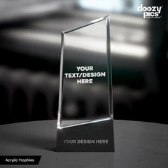 Premium Custom Acrylic Trophy – Engraving & UV Print | Corporate & Event Awards