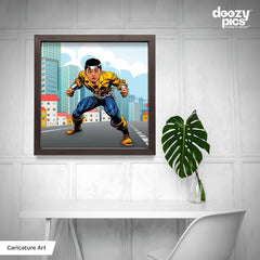 Avengers Powerman as a Kid Caricature Art