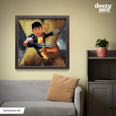 Avengers X-Men as a Kid Caricature Art