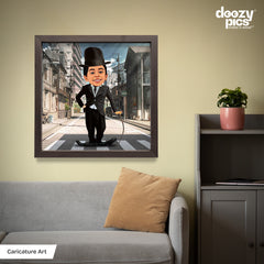 Charlie Chaplin as a Kid Caricature Art