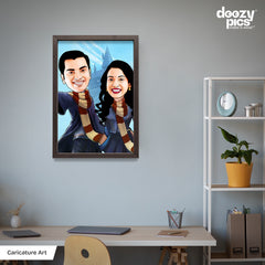 Harry Potter Couple Caricature Art