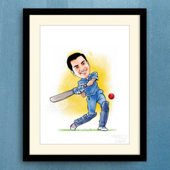 Cricketer Caricature Art
