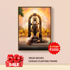 Ayodhya-Ramji- Canvas Float Frame-18"X24"