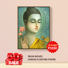 Gautam-Buddha- Canvas Float Frame-18"X24"