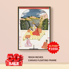 Radha Krishna - Canvas Float Frame-18"X24"