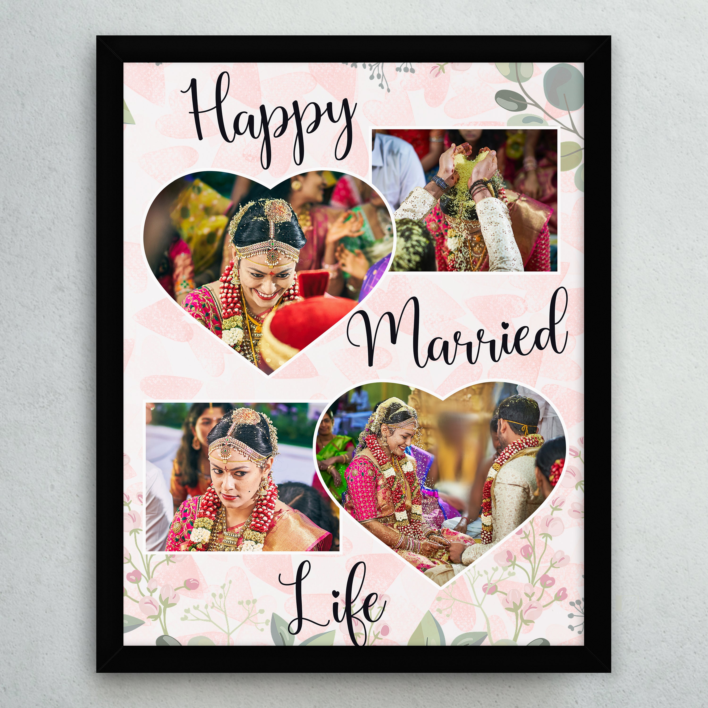 Marriage Layout Happy Married Life Photo Collage