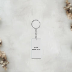 Acrylic Personalized Photo Potrait  center hook Keychain (Front & Back)