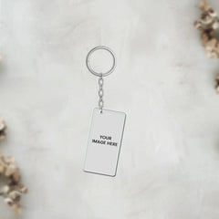 Acrylic Personalized Photo Potrait  corner hook Keychain (Front & Back)