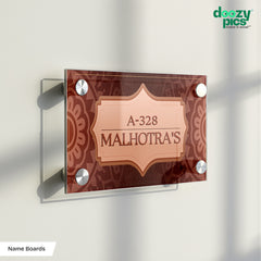 Antique Copper Traditional House Name Board