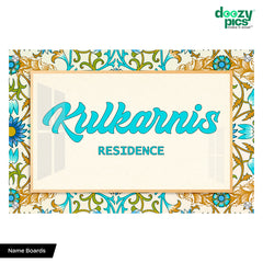 Designer Floral Acrylic Residence Sign Board
