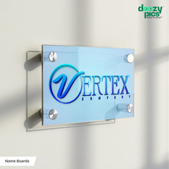 Modern Corporate Acrylic Company Name Board