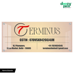 Premium Corporate Acrylic Office Name Board