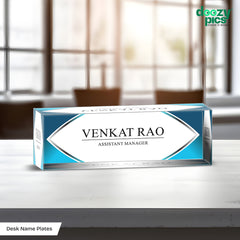 Premium Acrylic Desk Name Plate – 25MM Thick | Assistant Manager 01
