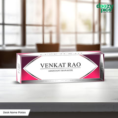 Premium Acrylic Desk Name Plate – 25MM Thick | Assistant Manager 02