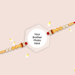 Personalized Hexagon-Shaped Acrylic Rakhi & Custom Sipper Bottle Combo Gift for Brother