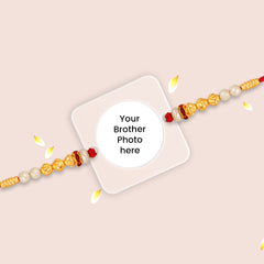 Personalized Square-Shaped Acrylic Rakhi & Custom Sipper Bottle Combo Gift for Brother