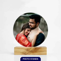 Acrylic Circle Shape Photo Stand