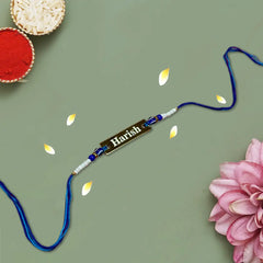 Metal Rakhi with Name – Eye Evil Band – Personalized Gift for Brother