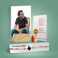 Forever Bonded: Personalized Rakhi & Acrylic Portrait for Brother