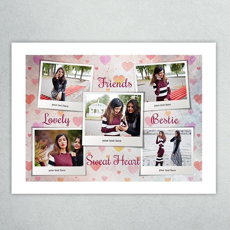 Best Friends Collage Frame | Personalized Five Photos Collage Frame ...