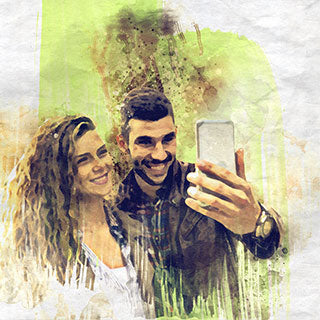 Personalized Artistic Water Color Effect