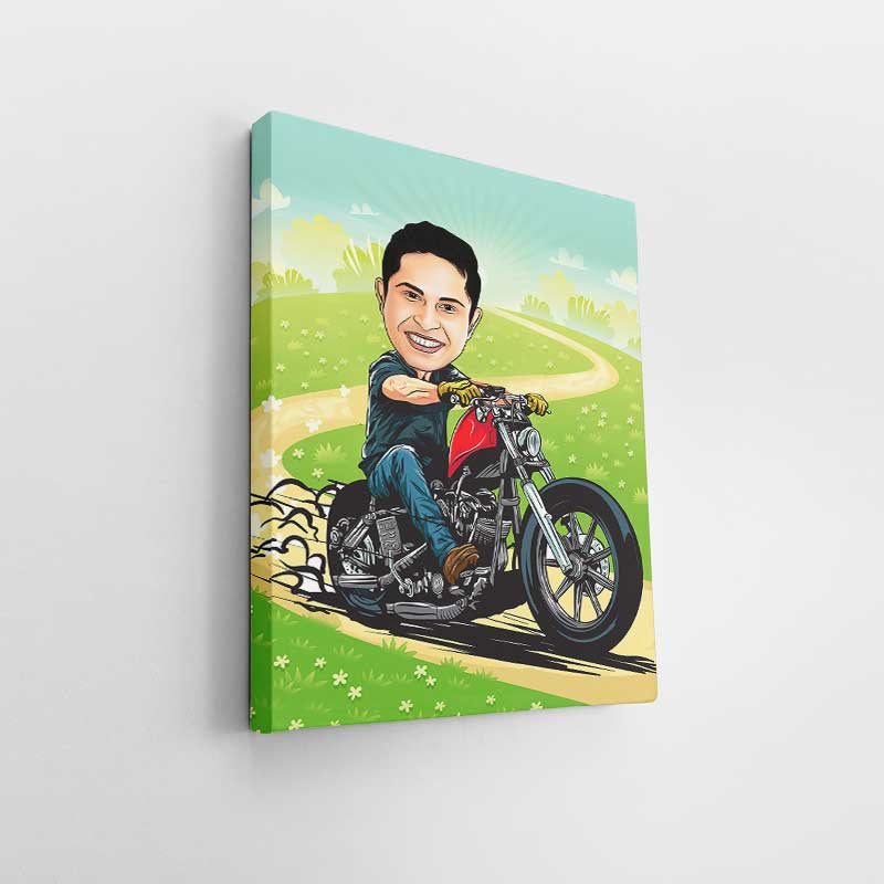 Bike Riding Caricature From your Favourite Photos. | Doozypics – DoozyPics