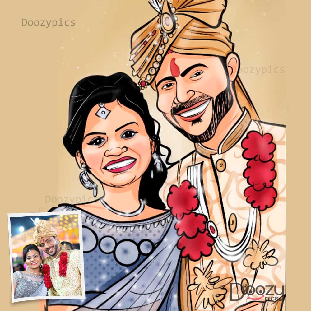 Personalised Couple Caricature Art 