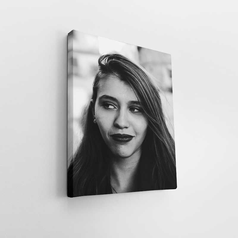 Personalized Blacktone Black And White Effect Gallery Wrap with Canvas