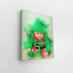 Personalized Christmas 2 Effect Gallery Wrap with Canvas
