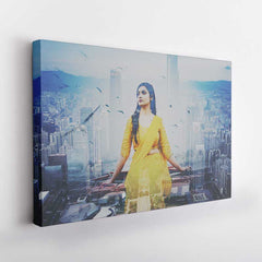 Personalized Double Exposure Effect Gallery Wrap with Canvas