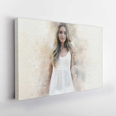 Personalized Perfectum Vintage Water Color Effect Gallery Wrap with Canvas